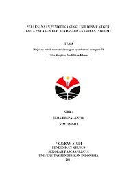 Seiring dengan dikeluarkannya peraturan pemerintah indonesia mengenai penerapan pendidikan inklusif di beberapa sekolah percontohan, kebutuhan akan pengetahuan mengenai penyusunan dan pelaksanaan ppi. Pelaksanaan Pendidikan Inklusif Di Smp Negeri Kota Payakumbuh Berdasarkan Indeks Inklusif