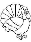 The picture will open in a new window/tab. Turkey Coloring Pages