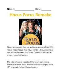 Every time you play fto's daily trivia game, a piece of plastic is removed from the ocean. Hocus Pocus Movie And Questions Worksheets Teaching Resources Tpt