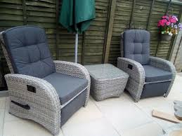 Rattan bistro furniture from alibaba.com will enable you to eat outdoors with family and friends. Silver Grey Reclining Rattan Bistro Set Footrest Garden Centre Shopping