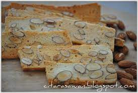 Biskut Almond Biscotti Almond Biscotti Resipi Citarasawan Biscotti Serikaya Almond