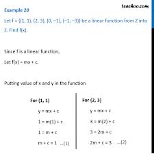 Example 20 Let F 1 1 2 3 0 1 1 3 Find F X