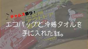 開封レビュー chums チャムス のエコバッグと冷感タオルを手に入れたよ日記 負けた チャムス タオル シェラカップ