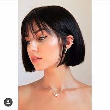 80 Bester Bob Frisuren Mittellang Den Sie Kopieren Konnen Short Straight Hair Short Hair With Bangs Straight Hairstyles