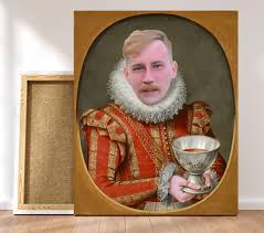 Custom Royal Portrait Painting From Photo Personalized Regal Etsy Royal Portraits Painting Portrait Painting Art