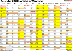Jahreskalender 2021 für nordrhein westfalen nrw mit schulferien feiertagen kalenderwochen und pdf vorlagen zum download ausdrucken kostenlos. Kalender 2022 Nrw Ferien Feiertage Excel Vorlagen