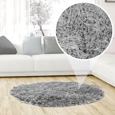 Für ein angenehmes und wohnliches ambiente in ihren räumlichkeiten ist dieser teppich genau das richtige wohnaccessoire, der gleichzeitig eine stilvolle atmosphäre versprüht. Teppiche Teppichboden Hochflor Teppich Rund Grau O 100 120 160 Zimmerteppich Kinderzimmer Shaggy Matte Mobel Wohnen Blowmind Com Br