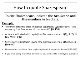 Generate shakespeare citations in seconds. How To Quote Shakespeare