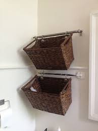 45 Hanging Bathroom Storage Ideas For Maximizing Your Bathroom Space Bathroom Basket Storage Bathroom Baskets Wall Basket Storage