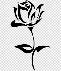 Tattoo Rose Art Clip Art Tattoo Rose Image Png Tattoo Art Black And White Clip Art Drawing Tribal Rose Tattoos Flower Drawing Rose Outline