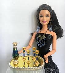 Black Friday Sale Barbie Doll Decanter Set Wine Set A Gold Etsy Barbie Dolls Barbie Decanter Set