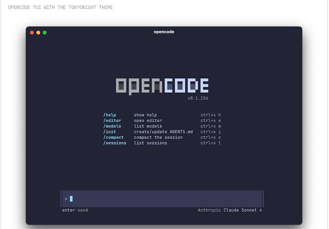 OpenCode terminal interface