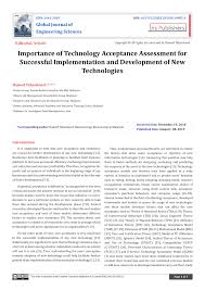 Finance and tech meetup group. Pdf Importance Of Technology Acceptance Assessment For Successful Implementation And Development Of New Technologies