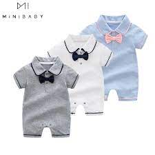 2021 New Style Summer Baby Boy Gril Rompers 100 Cotton Baby Clothes Gentleman Baby Boys Romper Toddler Kids Jumpsuits Birthday Rompers Aliexpress