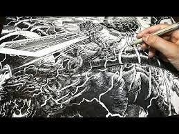 Berserk Drawing A Manga Page 9 Youtube
