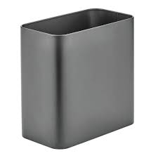 Grey kitchen bin ukzn mail. Mdesign Rectangular Modern Metal Trash Can Wastebasket Garbage Container Bin For Bathrooms Powder Rooms Kitchens Home Offices Graphite Gray Buy Online In Macedonia At Macedonia Desertcart Com Productid 171008513