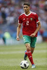 Achraf Hakimi Of Morocco During The 2018 Fifa World Cup Russia Group Morocco Fifa World Cup National Football Teams