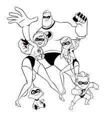 Disney pixar incredibles 2 the parr family _ mr. Coloring Pages Incredibles Coloring Pictures