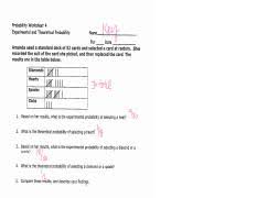 Experimental probability worksheet the probability green is related to the barrier thickness power supply voltage is about 100 mv experimental deltt s have been produced which operate near 4 2 k 77. Probability Answer Keys Pdf Probability Worksheet 4 Experimental And Theoretical Probability Name Per Date Amanda Used A Standard Deck Of 52 Cards And Course Hero