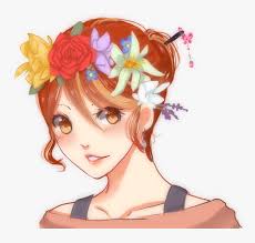 If you've also been blessed with that color, feel 5. Transparent Hair Flower Png Flower Crown Anime Girl Transparent Png Download Kindpng