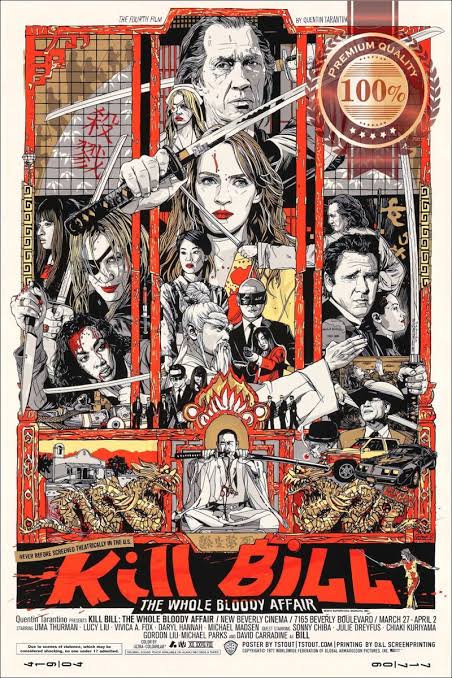 KILL BILL THE WHOLE BLOODY AFFAIR ART ORIGINAL CINEMA MOVIE PRINT PREMIUM  POSTER | eBay