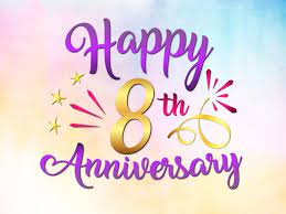 Happy 8th Anniversary Svg Files For Cricut Eight Years Greeting Invitation Anniversary Wishes For Husband Copper Wedding Wedding Anniversary Quotes