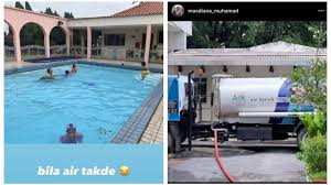 Transfer and connection works for new pipes will be carried. Minister S Wife Sorry For Gloating Denies Filling Pool With Water Amid Disruption Coconuts Kl