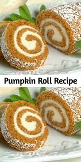 Since the cake was rolled while still warm, it will unroll quite easily. Pumpkin Roll Recipe Mom Secret Ingredients Recipe Pumpkin Rolls Recipe Healthy Carrot Cakes Pumpkin Roll