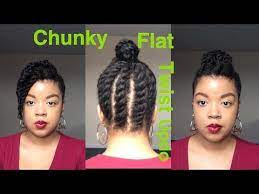 Chunky Flat Twist Updo On Natural Hair Winter Protective Style Youtube Flat Twist Updo Natural Hair Styles Twist Hairstyles