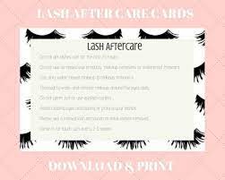 Lash Extension Aftercare Card Design Downloadable Pdf Etsy Eyelash Extensions Care Eyelash Extensions Cost Eyelash Extensions