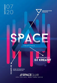 Space Festival Flyer Psd Templates Referencias Vav Graphic Design Posters Creative Posters Creative Flyers