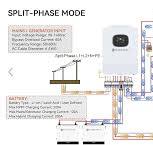 Liniotech Split Phase Solar Hybrid Inverter 10Kw 48V 11KVA PV Input AC  output 200A MPPT Controller