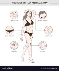 Infographic With Womens Body Hair Removal Chart