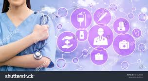 Medical Healthcare Concept Doctor In Hospital With Digital Medical Icons Graphic Banner Showing Symbol Of Medicine Medical Medical Medical Icon Health Care