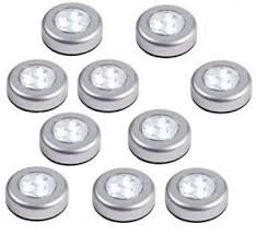 Quality battery powered cabinet lamp with free worldwide shipping on aliexpress. Set Of 6 Round Led Battery Operated Stick On Under Cabinet Cupboard Push Lights Ebay