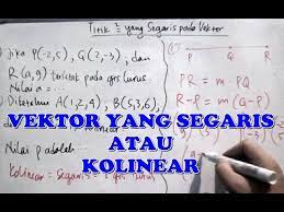Vektor Yang Segaris Atau Kolinear Titik Yang Terletak Pada Garis Lurus Youtube