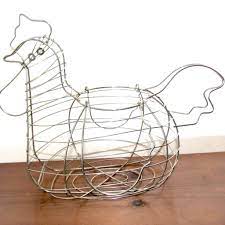 Inspired with the rustic farmhouse look in mind, now you'll be able to stylishly organize any. Storage Organization Mygift Farmhouse Style Gold Metal Wire Chicken Design Egg Storage Basket Food Storage