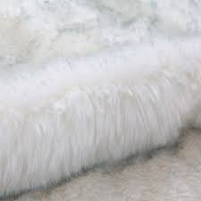 Leopard print teppich faux rindsleder haut teppich tier gedruckt pelzigen bereich teppich für wohnzimmer decor 90x110cm. Runder Teppich Mit Schaffell Look Fleece 110 Weiss Puderblau In O 160 Cm