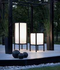 The japanese style is pretty simple, does not overload the decor. Illuminated Japanese Shoji Style Freestanding Box Lights Use Inside And Out