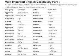 English Vocabulary With Hindi Meaning Pdf Download English