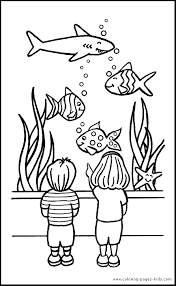 We've got ocean animals coloring pages for all ages. Ocean Animal Aquarium Color Page