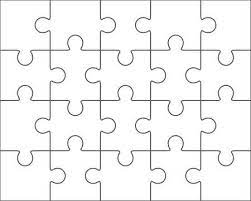 Jigsaw Puzzle Vector Blank Simple Template 4x5 Twenty Pieces Puzzle Piece Template Puzzle Shop Puzzle Pieces