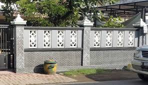 Model Pagar Tembok Minimalis Yang Keren Desain Eksterior Atap Hijau Rumah Minimalis