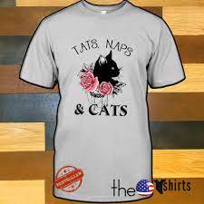 Roses And Cat Tattoos Black Tats Naps And Cats Shirt Sweater Hoodie Cat Shirts Black Cat Tattoos Cat Tattoo