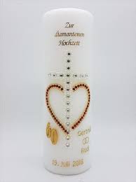 Hochzeitskerze Dh 14 Diamantene Hochzeit Hochzeit Goldene Hochzeit