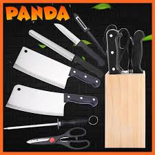 If you know a college student who has made the move from their dorm to their first apartment, this colorful set of kitchen knives would make a fine housewarming gift. Panda Cod 7 Pcs Kitchen Household Knife Set Stainless Steel Kitchen Knife Set Z100 Shopee Philippines