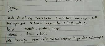 Soal Matematika Mengenai Pencacahan Brainly Co Id
