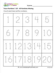 Number Tracing To 20 Worksheet For Preschool Google Search Numbers Preschool Numbers Kindergarten Number Writing Practice