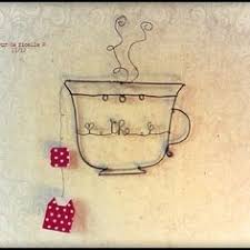 Tasse En Fil De Fer Et Sachet De The En Papier Artisanat De Fil Sculptures Sur Fil Artisanat De Fil De Fer