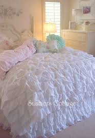 Comforter (63 x 86) and sham (20 x 26) full/queen set includes: Pink Roses Cabana Stripes Soft Yellow Duvet Comforter Cover Set Chic Bedroom Shabby Chic Room Shabby Chic Bedding